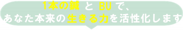1本の鍼と整心過浄療法で、あなた本来の回復力を活性化します