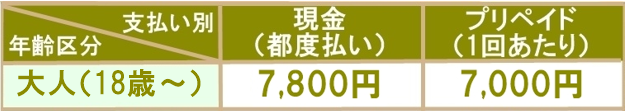 施術料金